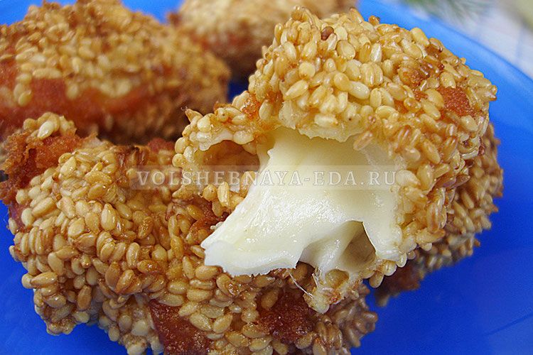 Жареный сулугуни в кунжутном кляре: вкус, который запоминается