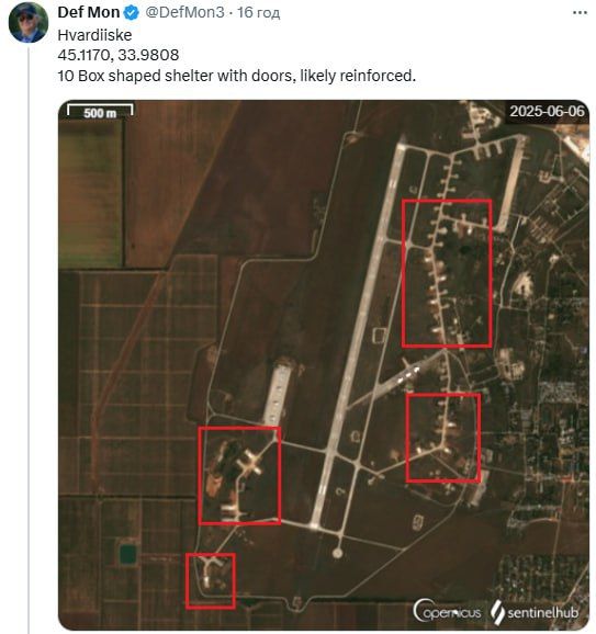 Юрий Баранчик: Иностранные OSINT-аналитики публикуют спутниковые снимки российских аэродромов, на которых возведены и еще возводятся укрытия для самолетов