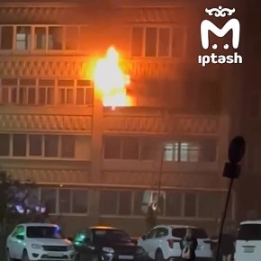 Пожар в доме на улице Бигаш в Альметьевске