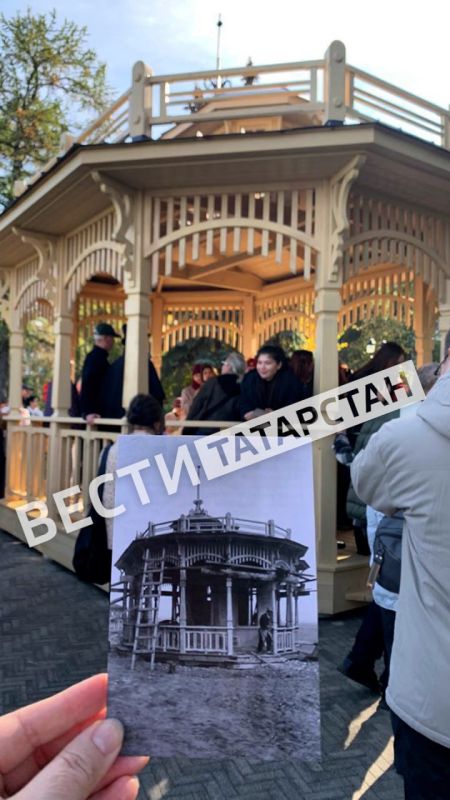 В Казани восстановили историческую беседку в Фуксовском саду