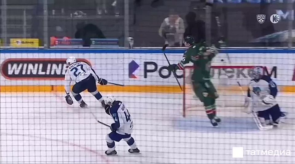 «Ак Барс» одержал победу в матче с «Барысом» - 4:3