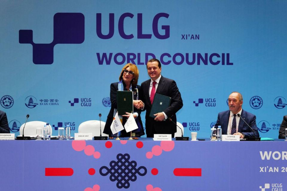 Казань на мировой арене. Ильсур Метшин выступил на заседании Всемирного Совета Объединенных Городов и Местных Властей (ОГМВ)