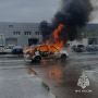 В Нижнекамске на ходу загорелся автомобиль