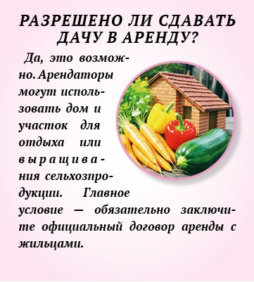 Можно ли продавать кабачки с огорода и сдавать свою дачу? Можно ли продавать кабачки с огорода и сдавать свою дачу?