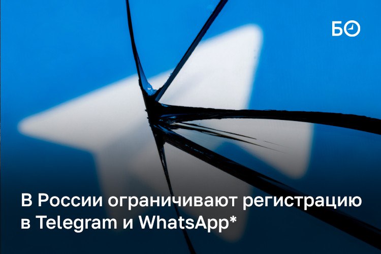 В России начали ограничивать регистрацию в Telegram и WhatsApp*