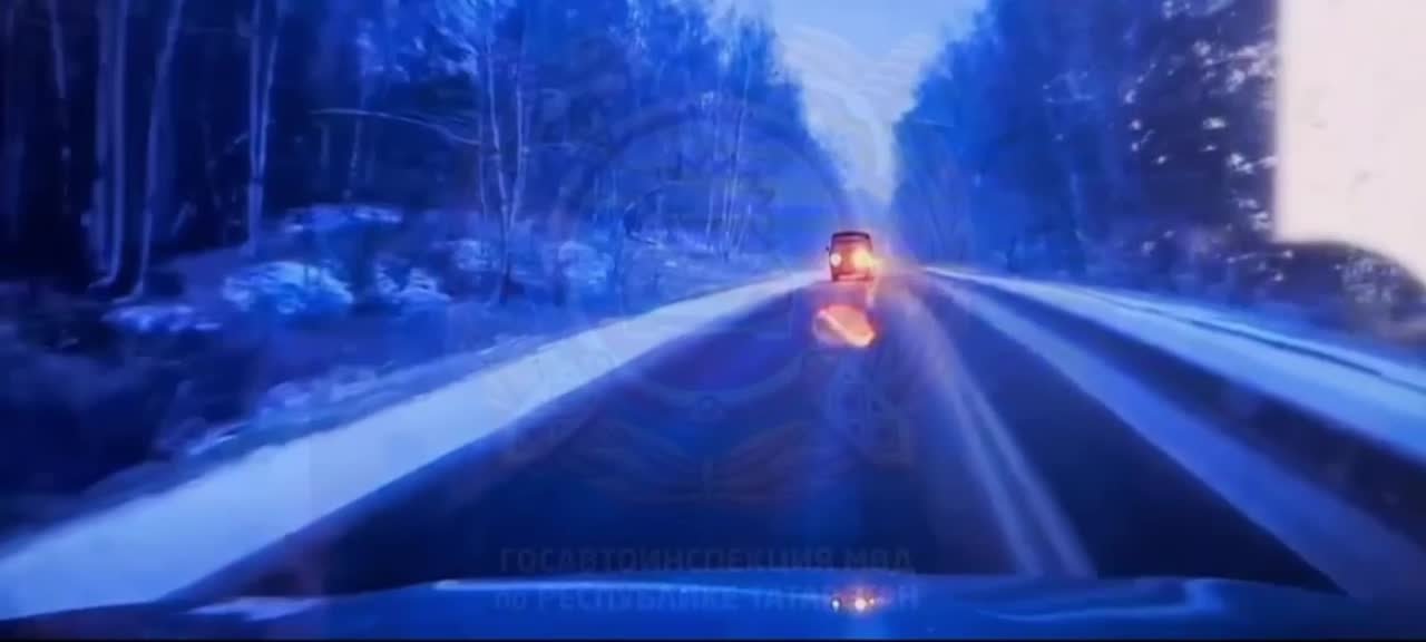 Госавтоинспекция Татарстана опубликовала момент ДТП в Альметьевском районе