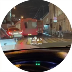 На Московской в Казани столкнулись два автобуса
