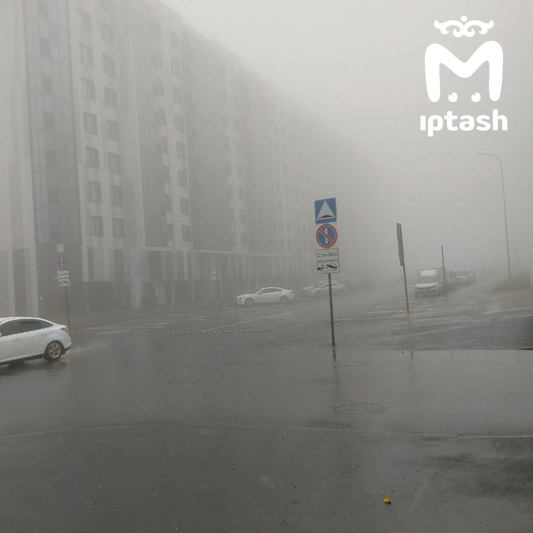 Вот такой густой туман в Верхнеуслонском районе Вот такой густой туман в Верхнеуслонском районе