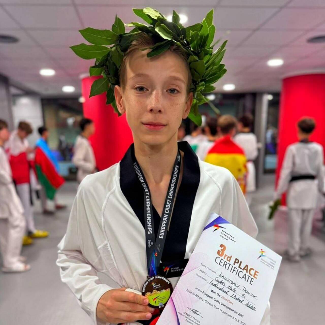 Татарстанский кадет завоевал бронзу на первенстве Европы по тхэквондо