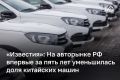 Доля китайских автомобилей на российском рынке впервые за пять лет снизилась