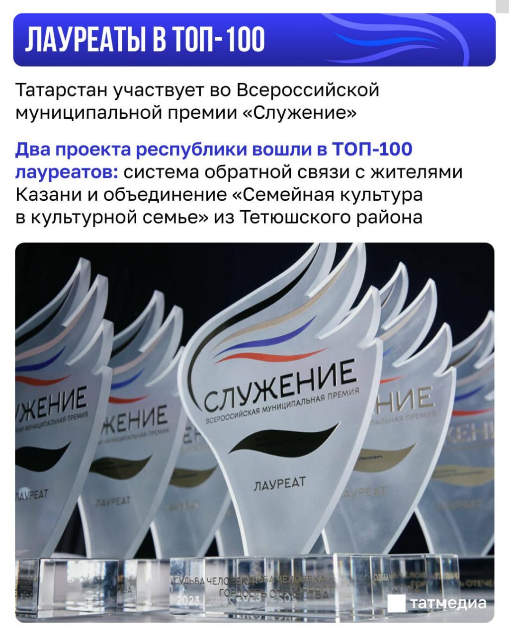 2 участника из Татарстана стали лауреатами премии «Служение» в прошлом году 2 участника из Татарстана стали лауреатами премии «Служение» в прошлом году