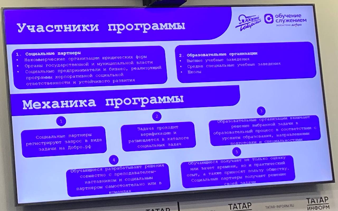 19 татарстанских вузов начали работать по программе «Обучение служением» 19 татарстанских вузов начали работать по программе «Обучение служением»