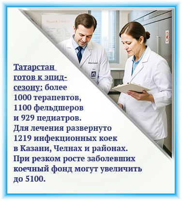 Заболеваемость ОРВИ и гриппом в Татарстане ниже эпидпорога Заболеваемость ОРВИ и гриппом в Татарстане ниже эпидпорога