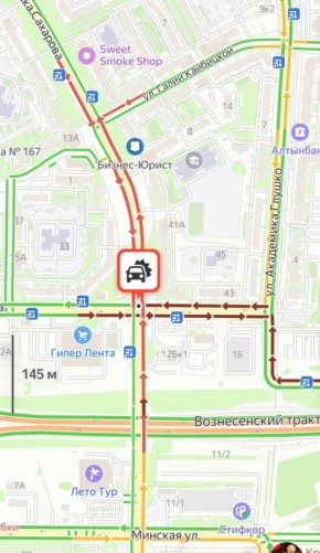 В Казани на перекрестке Закиева-Сахарова произошло ДТП