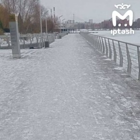 На набережной Кабана теперь каток