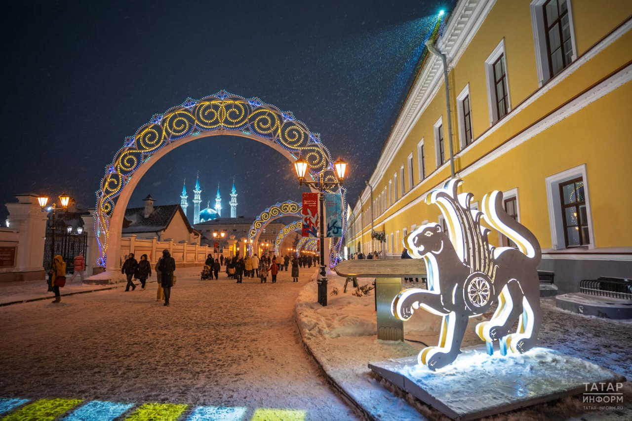 Новогодняя Казань: площадь Тысячелетия и Кремль Новогодняя Казань: площадь Тысячелетия и Кремль