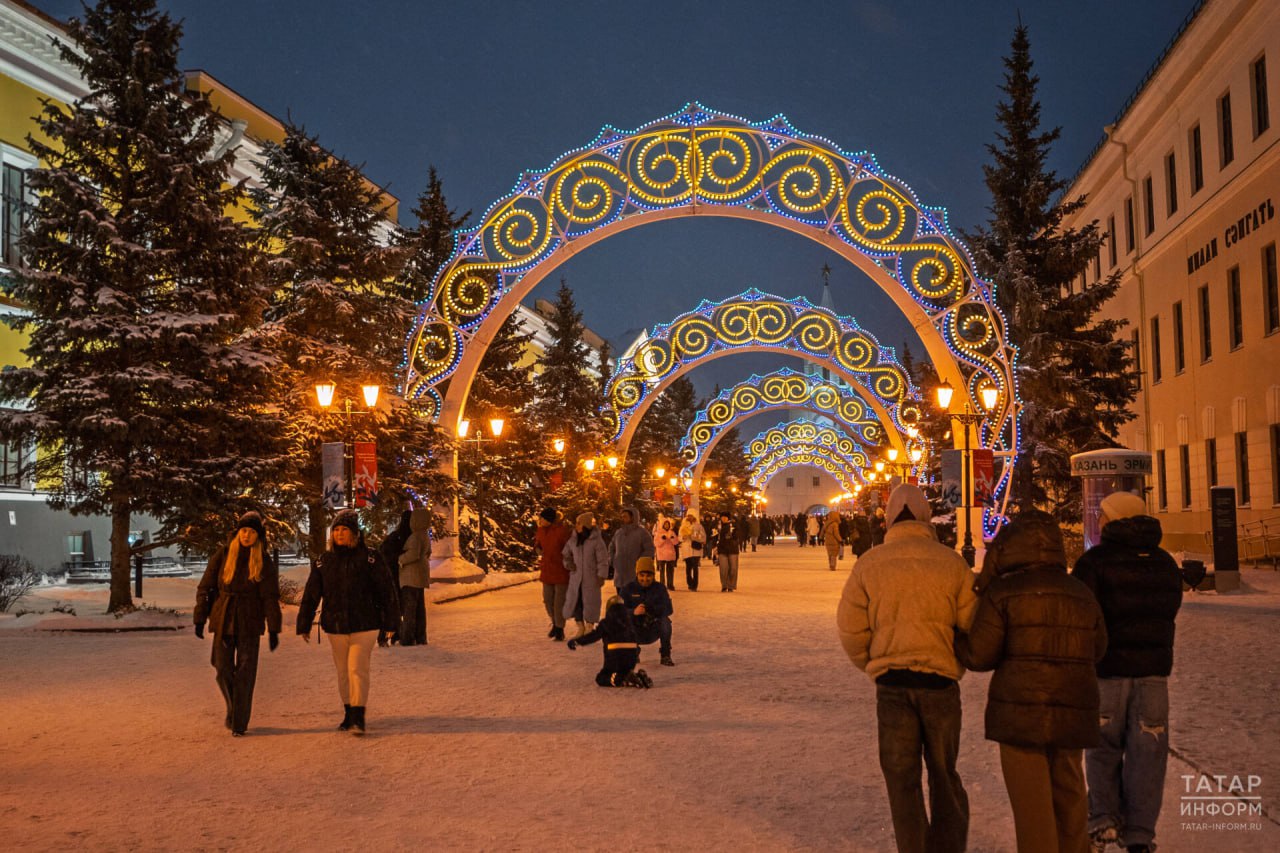 Новогодняя Казань: площадь Тысячелетия и Кремль Новогодняя Казань: площадь Тысячелетия и Кремль