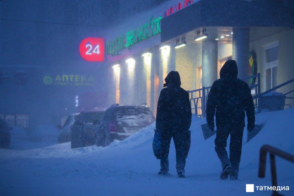 Метель ожидается в Татарстане 7 января