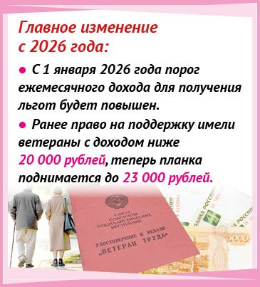 Ветеранов труда, получающих льготы, станет больше Ветеранов труда, получающих льготы, станет больше