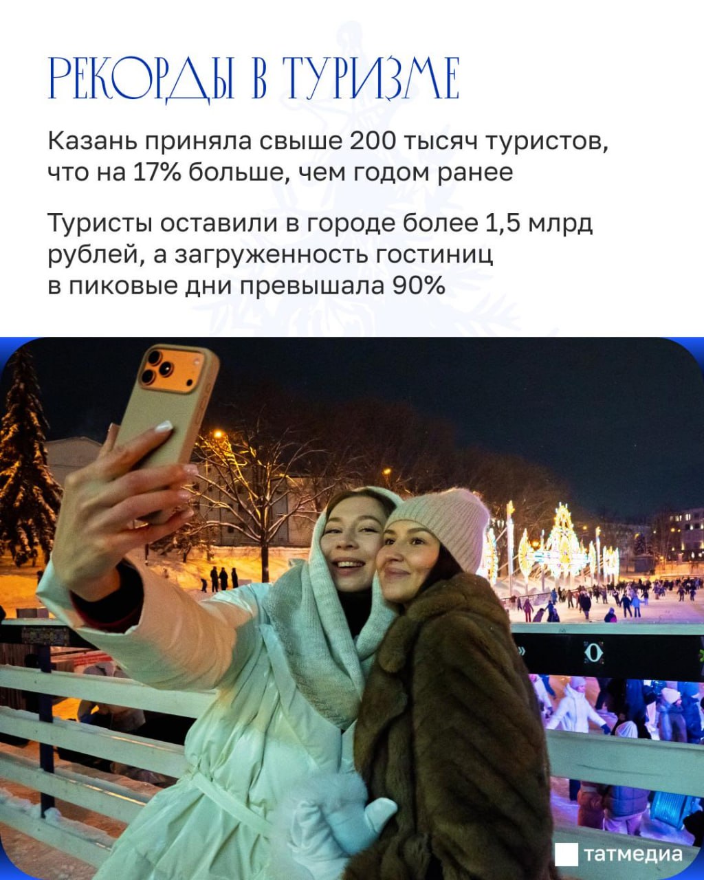 Новогодние каникулы в Казани: рекордный наплыв туристов и планы на новый зимний сезон Новогодние каникулы в Казани: рекордный наплыв туристов и планы на новый зимний сезон