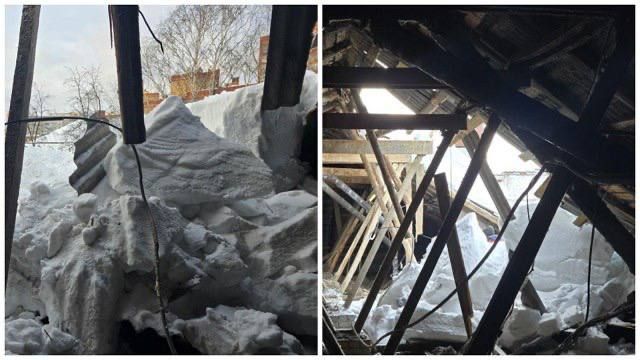 Крыша не выдержала: в Казани пятиэтажку проломило снегом