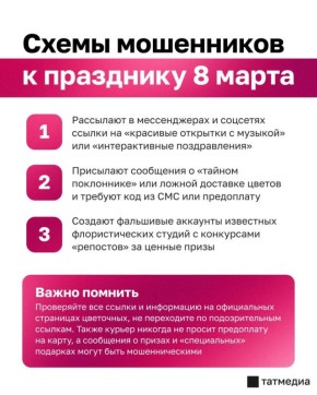 Мошенники готовы к 8 марта: будьте осторожны с открытками и подарками