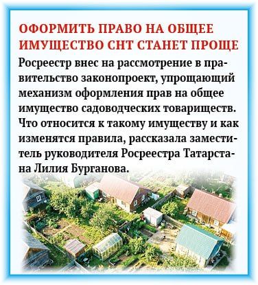 Оформить право на общее имущество СНТ станет проще