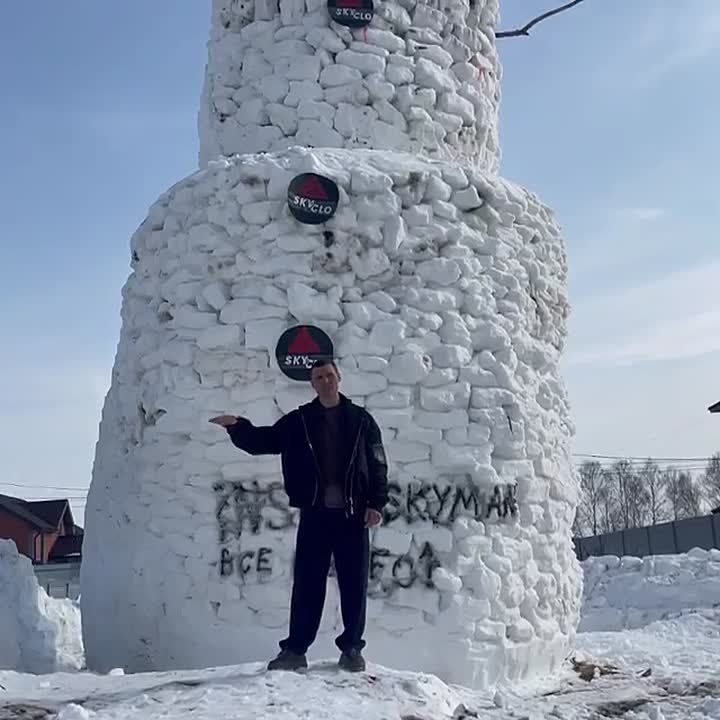 В Казани появился снеговик, побивший рекорд России!