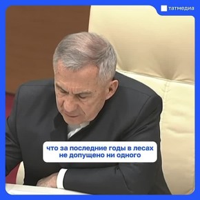 Раис Татарстана: «Лесной фонд не просто сохраняется, а с каждым годом приумножается»
