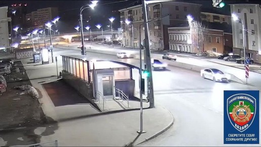 Появилось видео смертельного ДТП на перекрестке Петербургская-Назарбаева