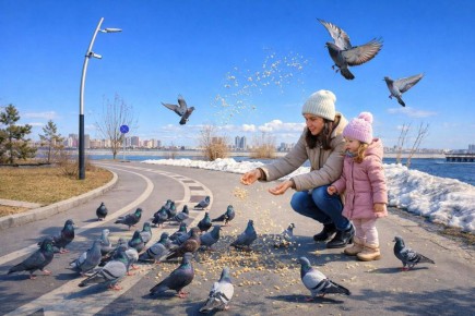 Кормление голубей в общественных местах может быть опасным для вашего кошелька