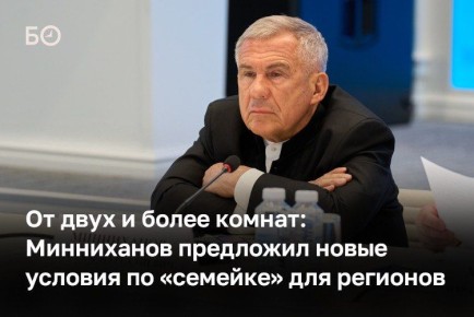 «22 региона просят увеличить лимиты семейной ипотеки», — заявил Рустам Минниханов на заседании коллегии минстроя и комиссии Госсовета РФ. Он предложил удвоить лимит для регионов с 6 до 12 млн рублей, но с условием:...