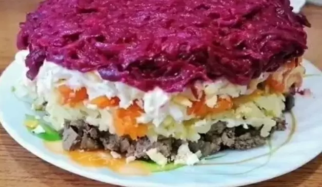 Салат «Печень под шубой»