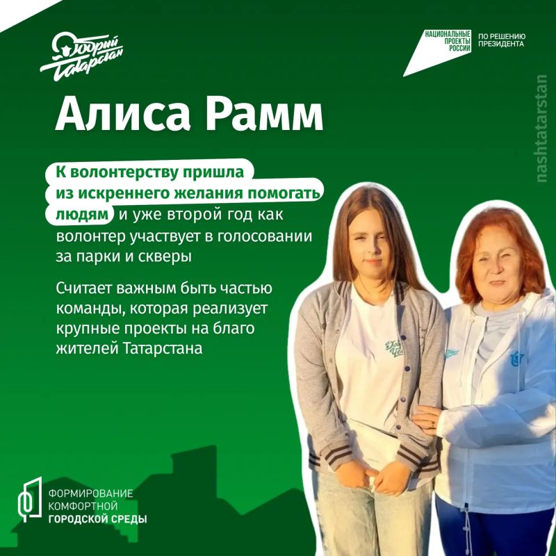 Желание сделать Татарстан комфортнее и красивее – то, что объединяет волонтеров Всероссийского голосования за объекты благоустройства Желание сделать Татарстан комфортнее и красивее – то, что объединяет волонтеров Всероссийского голосования за объекты благоустройства