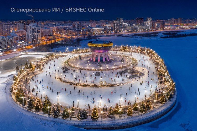 Казани хотят построить каток вокруг Чаши — идея призвана сделать город привлекательным для туристов зимой и сгладить сезонный спад загрузки