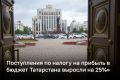 Поступления по налогу на прибыль в бюджет Татарстана выросли на 25% — за первые 7 месяцев в консолидированный бюджет республики поступило 109,4 млрд рублей