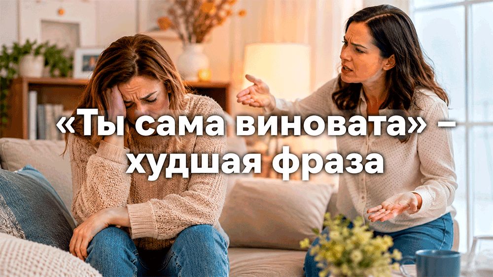 Как слова могут ранить: опасность фразы "ты сама виновата" в моменты боли