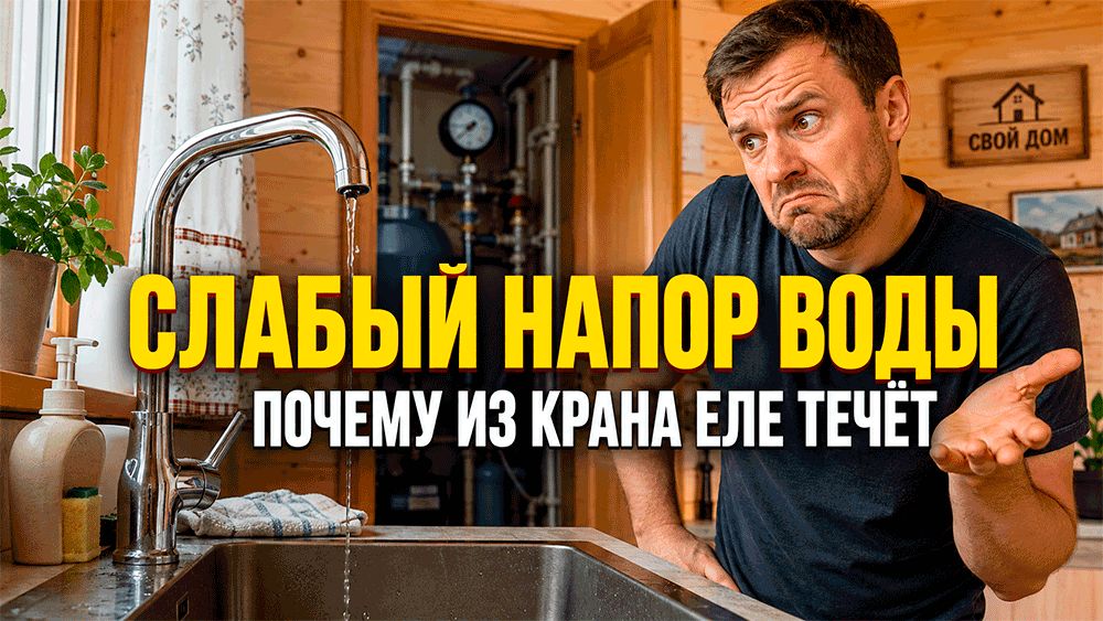 Слабый напор воды в доме: основные причины и способы решения