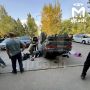 Водитель зацепил три машины и дважды перевернулся на Адоратского