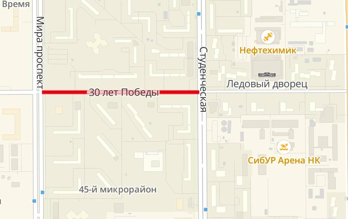 В Нижнекамске частично ограничат движение по улице 30 лет Победы В Нижнекамске частично ограничат движение по улице 30 лет Победы