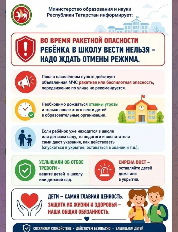 Напоминаем, что нужно делать при ракетной опасности