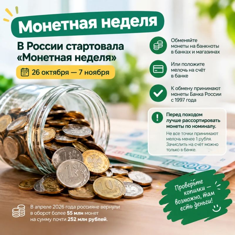 В России стартовала «Монетная неделя»