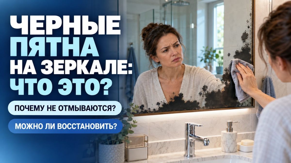 Черные пятна на зеркале: почему они появляются и можно ли спасти покрытие