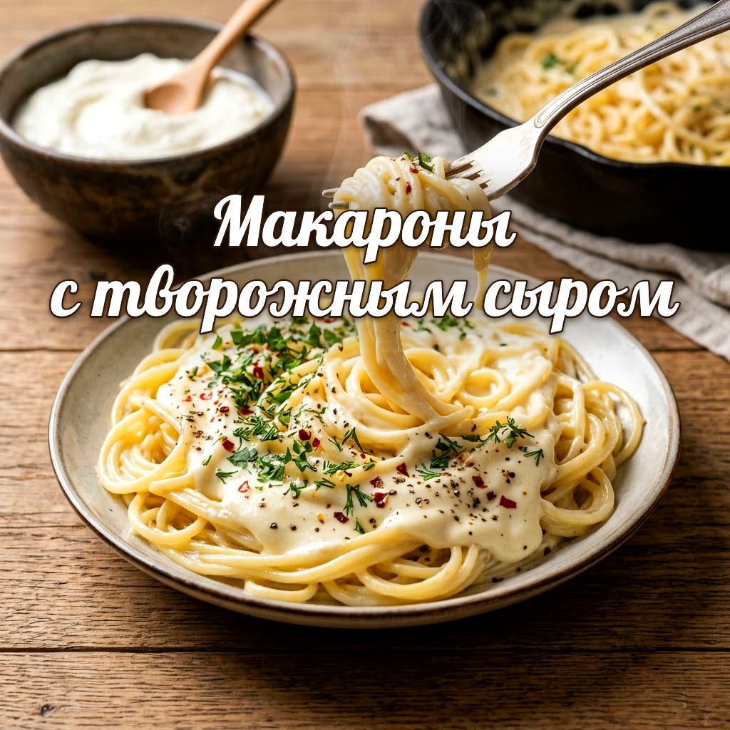 Макароны с творожным сыром за 20 минут: секрет гладкого и нежного соуса