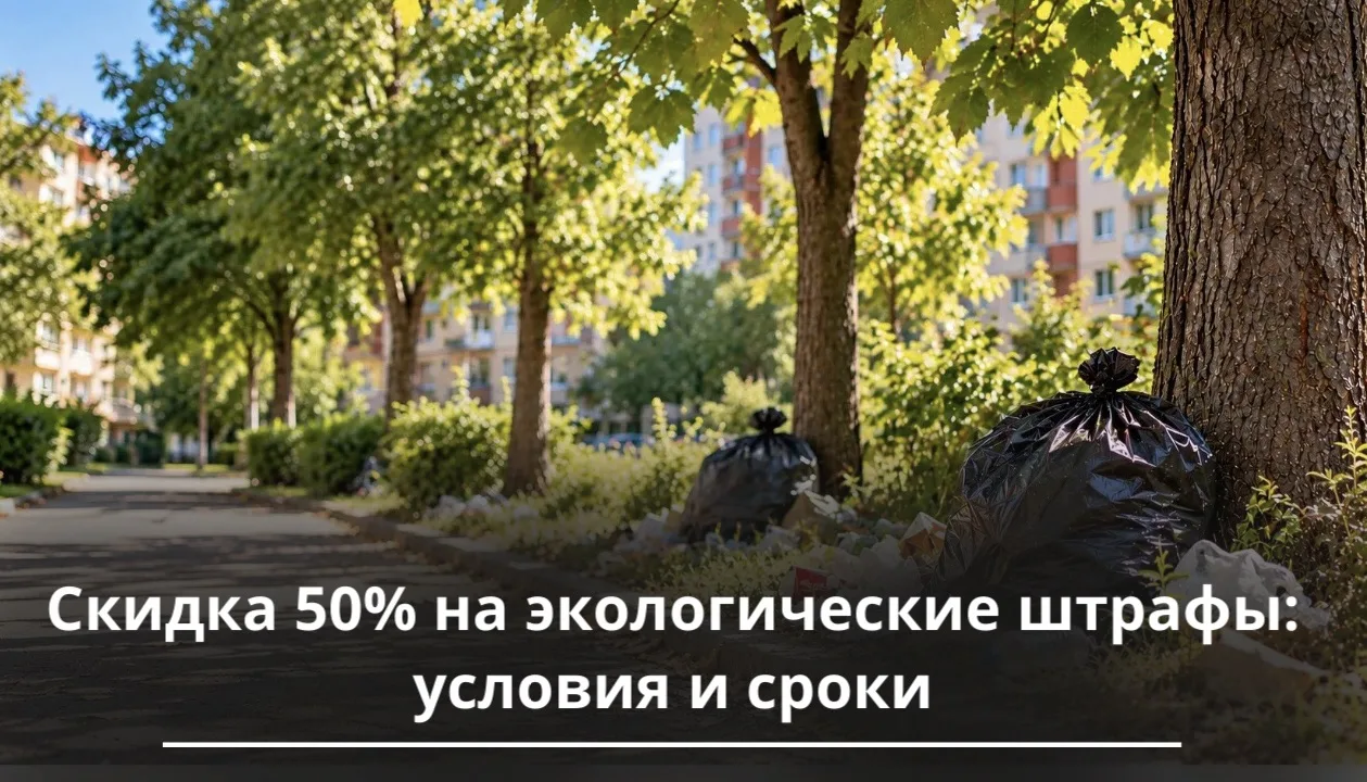 Скидка 50% на административные штрафы за нарушения в области охраны окружающей среды и недр