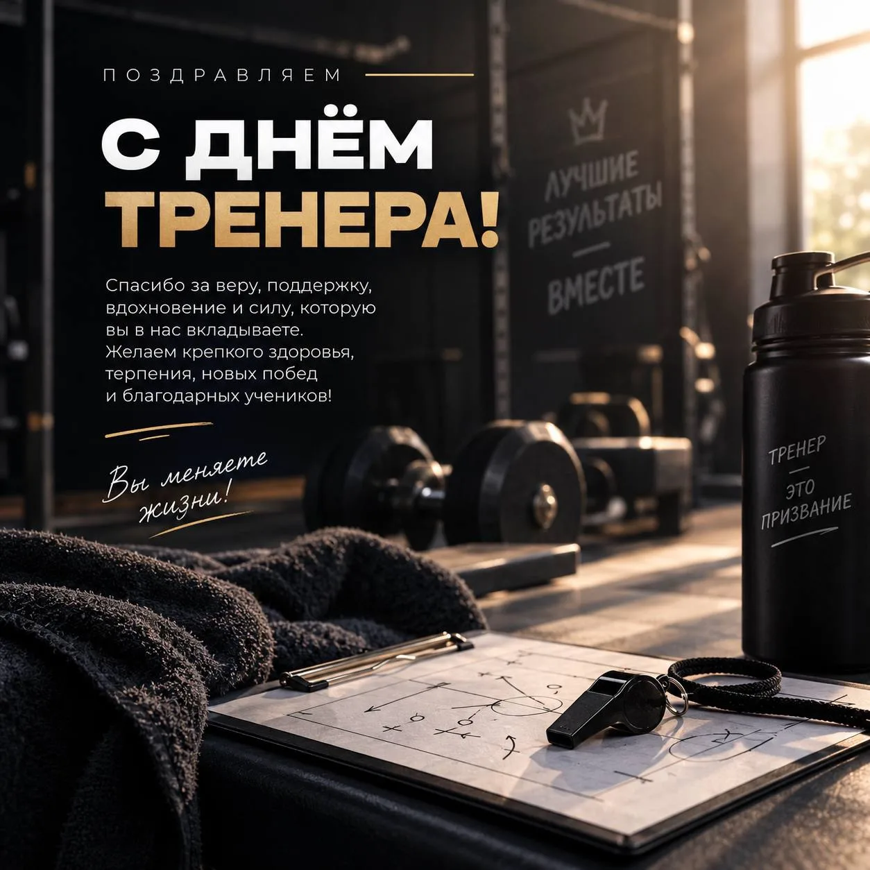 С Днём тренера!. Поздравляем всех тренеров с профессиональным праздником! Спасибо за ваш труд, терпение, поддержку и веру в своих воспитанников