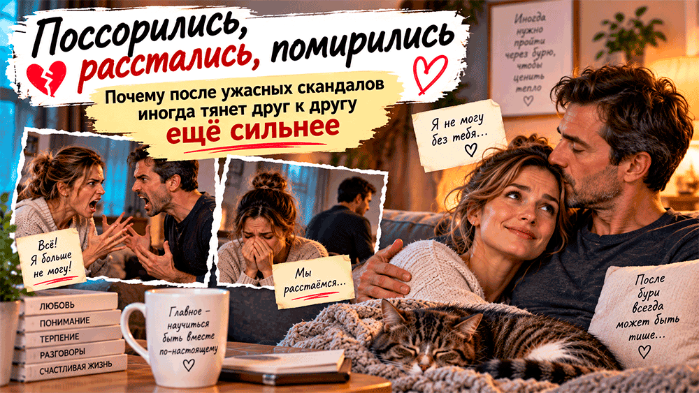 Почему после громких ссор так тянет помириться — и всегда ли это любовь