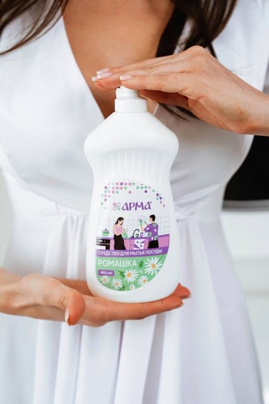 Новый стандарт ухода за посудой: средство «Арма» с экстрактом ромашки