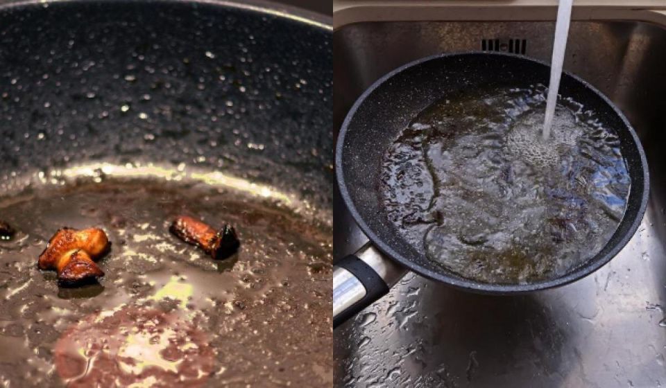 Очистить сковороду за считанные минуты: полезный лайфхак с пищевой содой