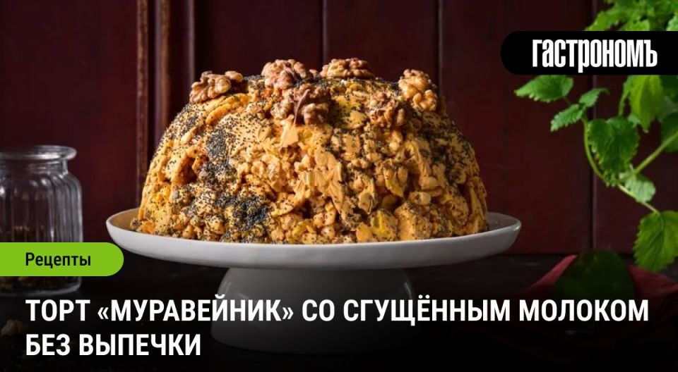 Торт «Муравейник» без выпечки: легкий и вкусный десерт